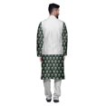 thumbnail image 3 of Atasi Traditional Printed Kurta Churidar Pajama Set With Nehru Jacket For Men, 3 of 5