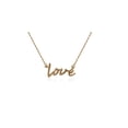 thumbnail image 3 of 14K Yellow Gold Love Script Pendant Necklace With 18" 14K Yellow Gold Chain, 3 of 4