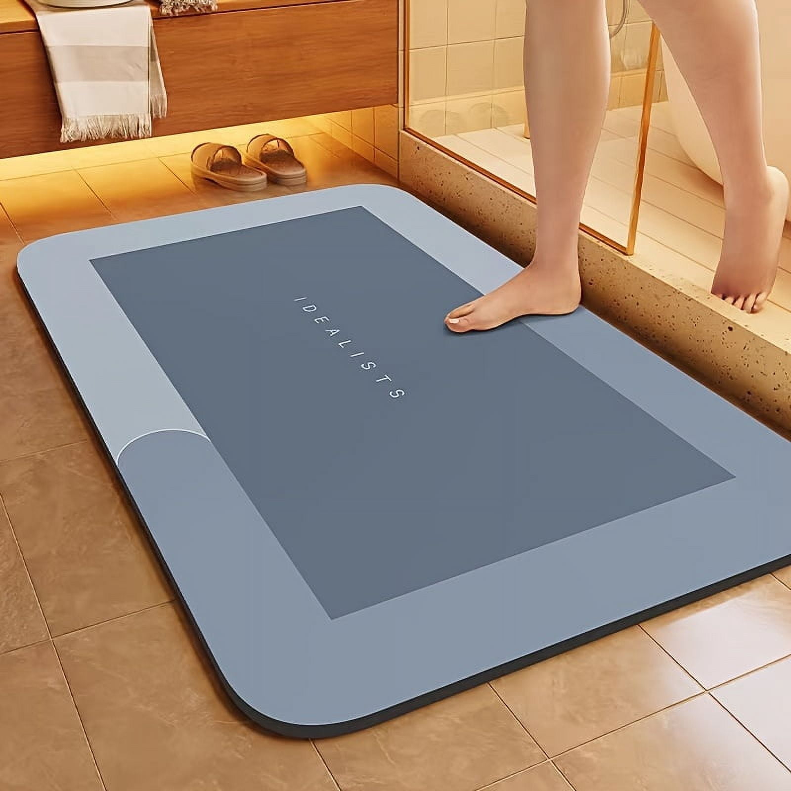 Absorbent Bath Mat, 19"*31", Blue