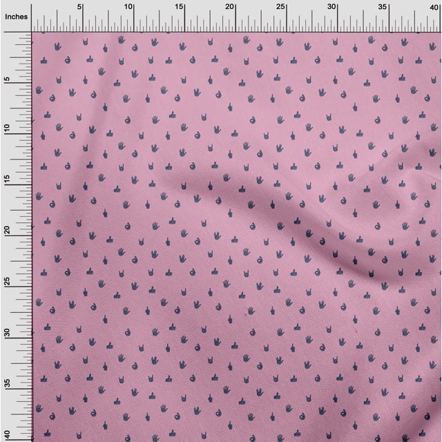 oneOone Tissu Polyester Lycra Symbole Imprimé 1 Yard 56 Pouces de Large
