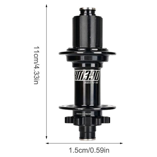 Levier de Dégagement Rapide d'Arbre de Roue, Fabrication Artisanale, Réduction de Friction, Fournitures de Cyclisme, Installation Pratique, Moyeu de Roulement en Alliage d'Aluminium, Noir/148*12HGXM390
