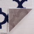 thumbnail image 4 of Ladole Rugs Grant Shaggy Fes Made in Europe Beautiful Abstract Polypropylene Small Mat Doormat Rug in Dark Blue White, 1'10" x 2'11", 4 of 4