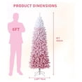 thumbnail image 2 of Slim Pencil Snow Flocked Christmas Tree for Compact Spaces - Lightweight Artificial Xmas Decor, 2 of 5