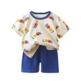 thumbnail image 2 of LSLJS Bébé Été Mignon Imprimé Col Rond Manches Courtes Shorts Ensemble Vêtements d'Été Vêtements pour Enfants à la Mode 2024, 2 of 3
