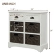 thumbnail image 2 of Armoire de Rangement avec Paniers - Armoire d'Accent avec Tiroirs Armoire en Rotin Blanc, 2 of 9