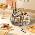 thumbnail image 1 of YIMWNYI Household Transparent Rotatable Round Fruit Tray, Clear Plastic Snack Tray, Easy to Clean Stacked Storage, Multifunctional for Fruits, Desserts, Appetizers, Elegant Table Display, 1 of 6