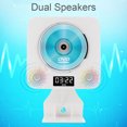 thumbnail image 4 of MEGICOT Bluetooth 5.0 Wall Mountable CD DVD Player with Pull-switch Dust Cover Remote Control LCD Display Built-in Speakers, Portable Music Player Support FM Radio CD/DVD/MP3/USB/AUX, 4 of 8