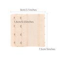 thumbnail image 3 of INSPIRE CHIC Women's 2 Pcs Stretchy Bra Extenders, 2x2/2x3/2x4 Hooks Elastic Back Bra Extension Strap Bra Band Light Apricot 2 Rows 4 Hooks, 3 of 6