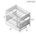 thumbnail image 5 of BEDSMART Solid Wood Full Over Full Bunk Bed With Trundle | Gray, 5 of 5