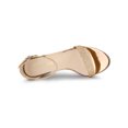 thumbnail image 4 of BLISSFUL STEP Women's Solid Color Glitter Ankle Strap Chunky Heels Sandals, 4 of 8