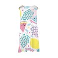 thumbnail image 5 of PMVFHDE Robe d'Été Fleurie pour Filles / Col Rond Sans Manches Robe Décontractée / Tenue Légère de Plage et de Vacances pour Tout-Petits à Préados Vert,11-12, 5 of 5