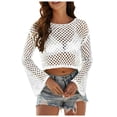 thumbnail image 1 of FhsagQ Chemise de Nuit et Chemise de Nuit pour Femmes, Nouvelle Tenue de Plage pour Dames avec Col Rond Ample et Manches Ajourées, Robe de Plage pour Femmes, Robe de Plage pour Femmes Blanche m, 1 of 5