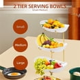 thumbnail image 4 of Fruit Basket for Kitchen Kitchen Counter Fruit Bowl 3-Layer Acrylic Fruit Basket with Service Bowl and Metal Bracket for Fruit and Vegetable Storage Bowls for Kitchen, 4 of 7