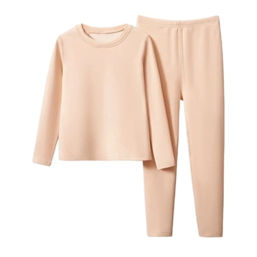 TBWNWG Girls Thermal Underwear Set Cozy Kids Base Layer Outfit for Comfortable Winter Sleepwear & Playwear for Girls,Size 8Years