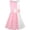 Rose, variante sur Robe Fille à Blocs de Couleur Contrastés avec Nœud Papillon pour Tous les Jours et Fêtes 7 Ans