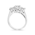 thumbnail image 2 of 2 CT Bague de Fiançailles en Diamant Rond Trois Pierres Or Blanc 14K, 2 of 3
