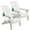 White, variant on Adirondack Chairs Set of 2 ,Modern Folding Chair Plastic Outdoor Chaise with Cup Holder,for Patio Garden Yard Poolside