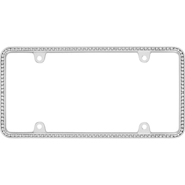 Cruiser Accessories Diamondesque, Chrome License Plate Frame