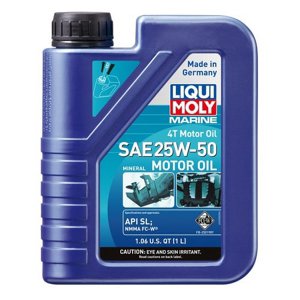 Liqui Moly Oil 22508 Marine 4T; SAE 25W-50; 1 Liter Bottle; Single
