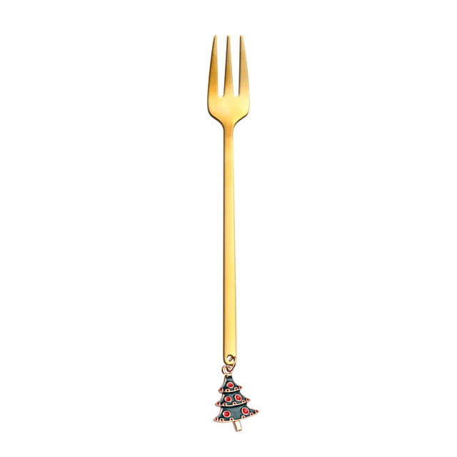 Christmas Coffee Table Decorations Home Christmas Decorations Metal Coffee Fork Stirring Spoon Christmas Table Decorations New Year Christmas Party Table Decorations
