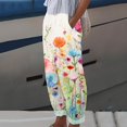 thumbnail image 2 of Women Pants Bell Bottoms Multi Colored Slim Trousers Ladies Work Leggings, 2 of 4