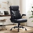 thumbnail image 2 of EDTara Executive Big and Tall Office Chair, 500lb Capacity, Leather Computer Desk Chair With Footrest, 90-155° Adjustable Reclining for Gaming or Work, 2 of 7