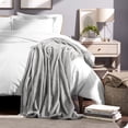 thumbnail image 5 of Bare Home Microplush Couverture en Molleton - 300 G/m2 - Microfibre Duveteuse - Douce et Moelleuse - Lit Simple/simple TG, Gris Pâle, 5 of 5