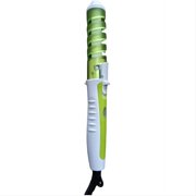 FSTDelivery Spiral Hair Curler and Crimper - Electric Curling Wand, Curling Iron for Big Wave Hairstyle, Negative Ions Lock in Moisture, 110-240V, Gift for Women and Girls, 1 inch, Green