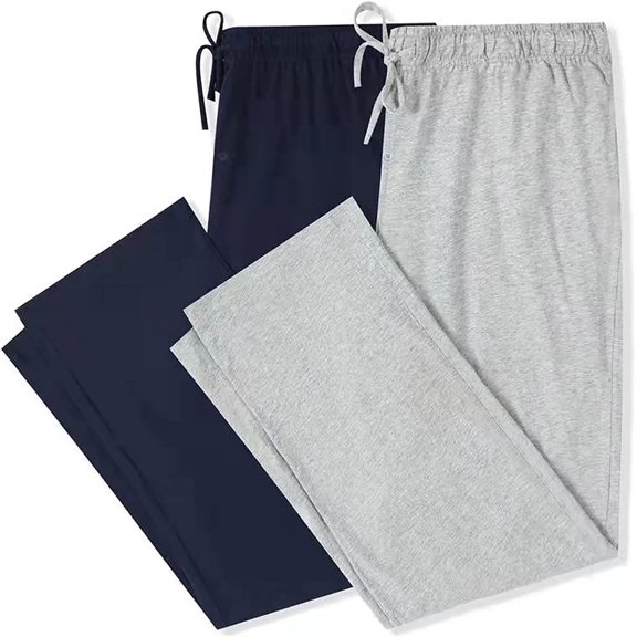 U2SKIIN Pantalon de Pyjama en Coton pour Homme, Bas de Pyjama de Détente Doux et Légers avec Poches