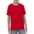 thumbnail image 1 of Gildan Youth Softstyle T-Shirt, M, Red, 1 of 2