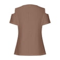 thumbnail image 4 of Timegard Womens Plus Size Tops Eyelet V-Neck Short Sleeve Cold Shoulder Summer Dressy Casual Tunic Tops, 4 of 6