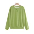 thumbnail image 4 of zanvin T-shirt Ample pour Femme Blouse à Manches Longues Col Rond Hauts Décontractés Chandail, 4 of 4