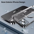 thumbnail image 3 of For Apple iPhone 16 Magnetic Case with HaloLock Shockproof Protective Electroplating Clear Cover - Black, 3 of 5