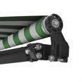 thumbnail image 4 of ALEKO Auvent de Terrasse Résidentiel Rétractable à Cadre Noir Motorisé 13 X 10 Pi, Couleur Rayée Verte et Blanche, 4 of 9
