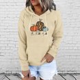 thumbnail image 2 of Penkiiy Hoodies pour Femmes Mode Décontractée Blouse à Manches Imprimées Pull à Capuche Beige Y2K Vêtements, 2 of 6