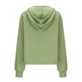 thumbnail image 4 of Half Zip Sweatshirt Women Plus Size Fleece Cropped Hoodies Pullover Fall Winter Warm Tops, 4 of 5