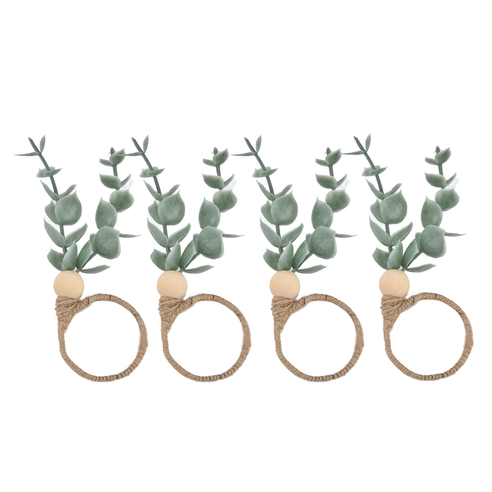Anneaux pour Serviettes à Fleurs, 4 Pcs Anneaux pour Serviettes Simples Porte-Serviettes Anneaux pour Serviettes Réponse Rapide