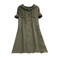 thumbnail image 1 of Pompotops Blouse Décontractée pour Femme, Ample, à Volants, Unie, Chandail à Enfiler, 1 of 1