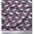 thumbnail image 1 of Soimoi Cotton Cambric Fabric Geometric & Dogs Patchwork Fabric Prints by Yard 42 Inch Wide, 1 of 3