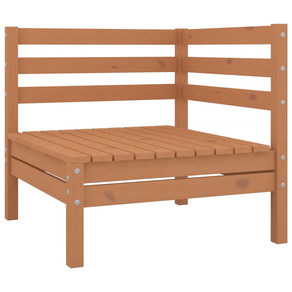 vidaXL Canapé d'Angle de Jardin Brun Miel Bois Massif Pin