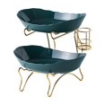 thumbnail image 2 of Abbracc Étagé Fruits Bol Panier Rack Plateau de Thé pour la Cuisine 2 Tier Vert, 2 of 9
