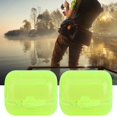 thumbnail image 3 of Qiilu 50pcs Plastic Lures Baits Box Squid Lure Hook Storage Case Fluorescent Yellow, 3 of 8