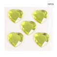 thumbnail image 4 of Heart Rhinestone Stickers Acrylic Crystal Gems Multipurpose Decorative Handheld Clothes Scrapbooking DIY Crafts Necklace Light Yellow, 4 of 6