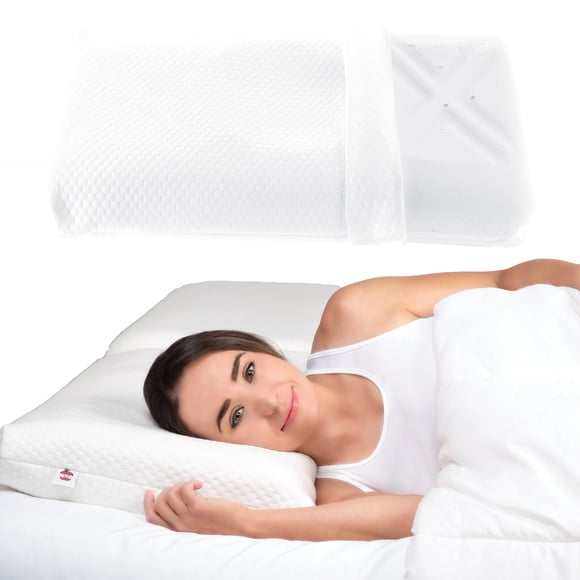 Tri-Core Ultimate Ergonomic Pillow for Neck Pain Relief, WHITE