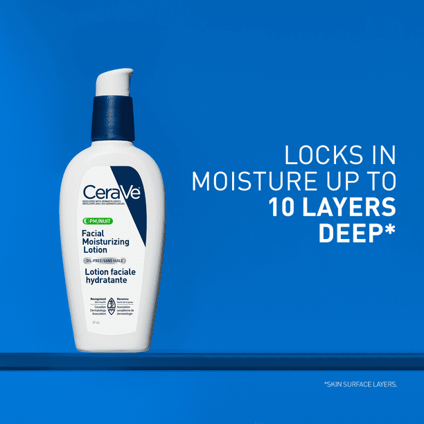 新品CeraVe Facial Moisturizing Lotion CeraVe PM Facial Moisturizing Lotion, Nighttime Face Moisturizer