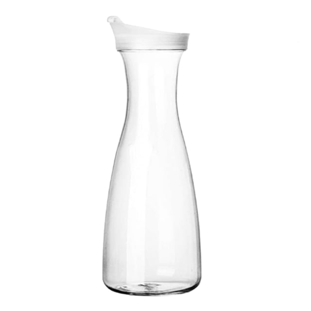 Kyursd Summer Organizers and Storage Special Offer!Plastic Water Carafe With Flip Lid Base Juices Containers Clear Plastic Pitcher For Water Iced Tea Juices Beverage Cold Brew And Bar