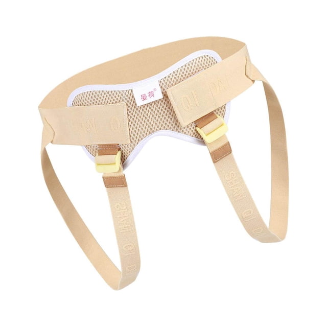 facefd Hernia Support Belt Guard for Brace Groin Compression Pads Men with 4 Pads Recovery 4 Cotton Pads