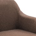 thumbnail image 5 of vidaXL Swivel Dining Chair Brown Fabric, 5 of 5