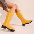thumbnail image 2 of Sentmoon Bottes Hautes pour Femmes Bottes d'Hiver pour Femmes Femmes à la Mode Décontractées d'Hiver Style Britannique Qualité Faites à la Main Longues Bottes, 2 of 10