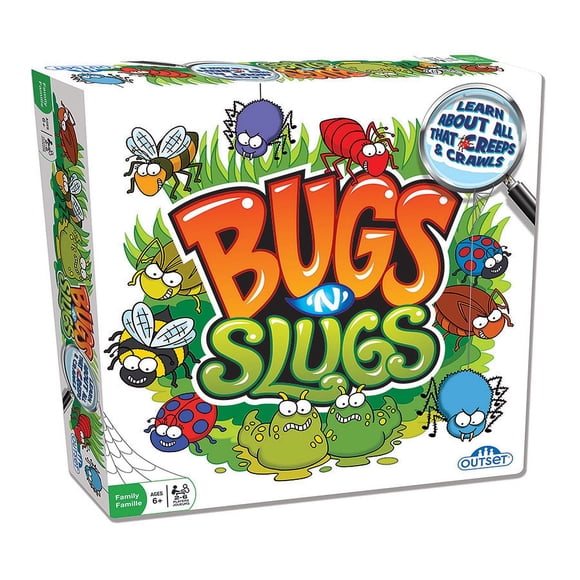 Outset Media Bugs 'N' Slugs Card Game, 2-6 Players, Ages 6 & up